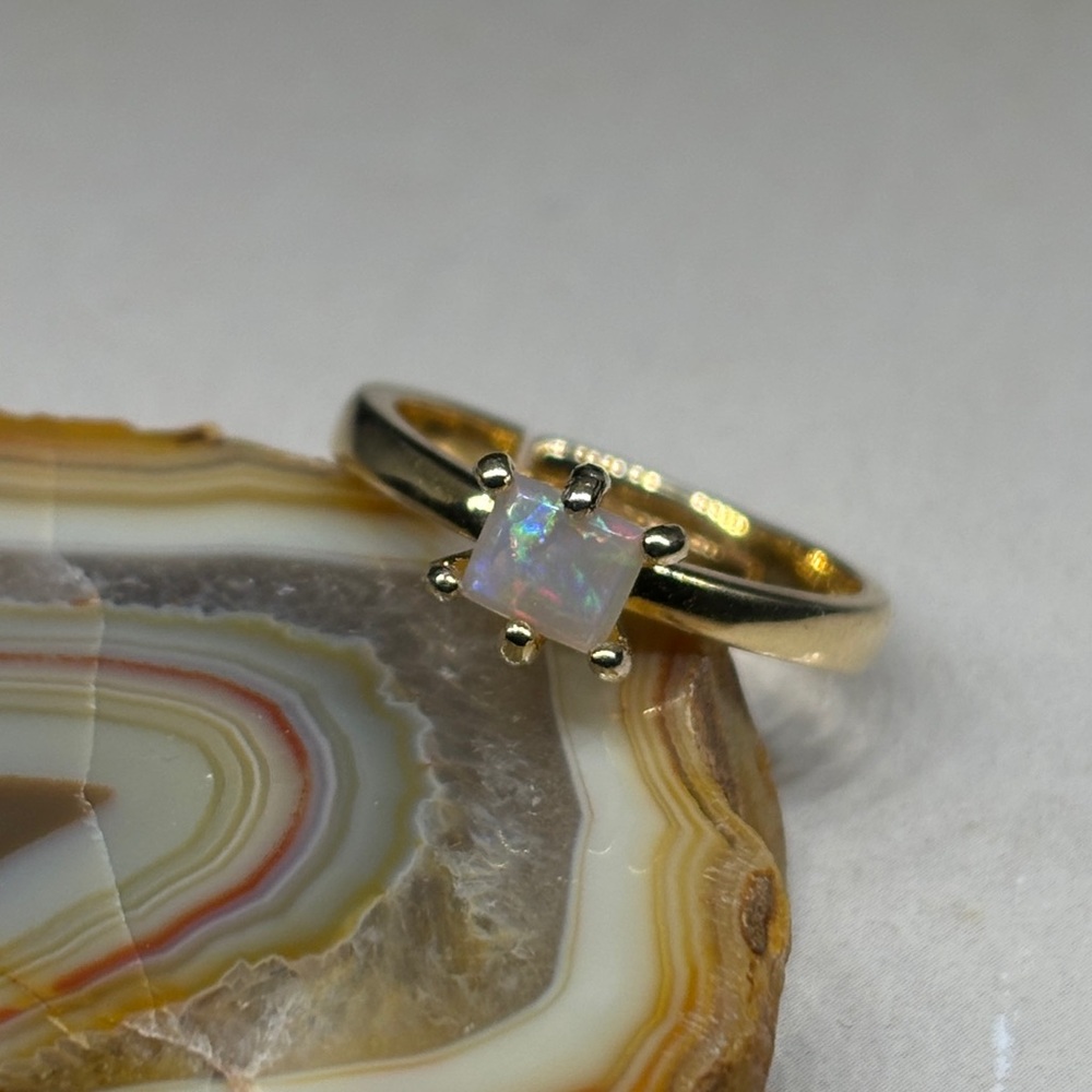 Simple Faceted 6-Prong Split Adjustable Custom De… - image 3